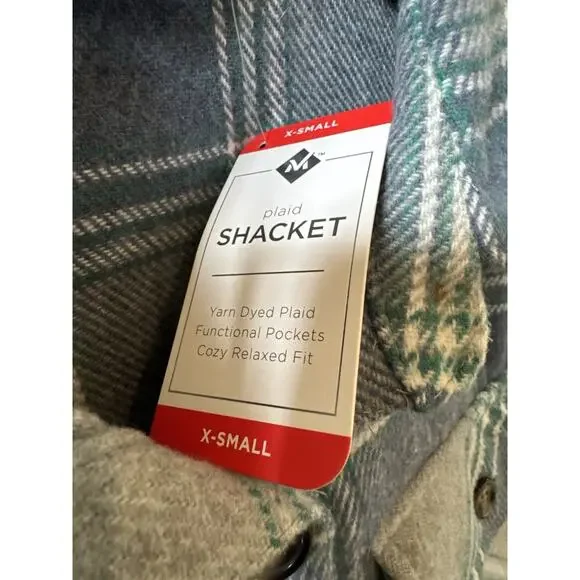 Member's Mark Women's Shacket, Light Blue Plaid, Size XSmall - Picture 5 of 14